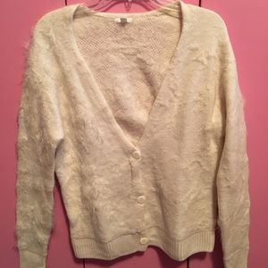 BP White Fuzzy Sweater